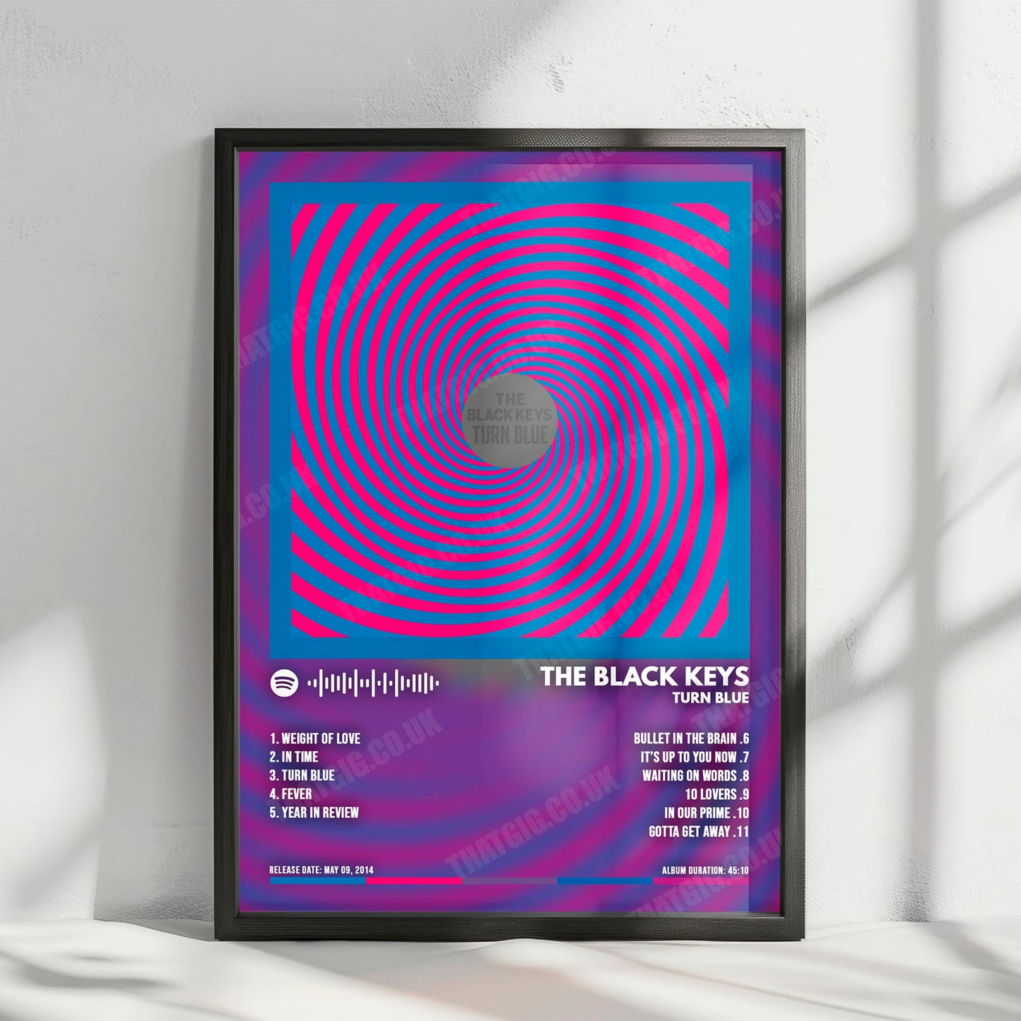 The Black Keys "Turn Blue" Album Cover Poster - with Complete Tracklist