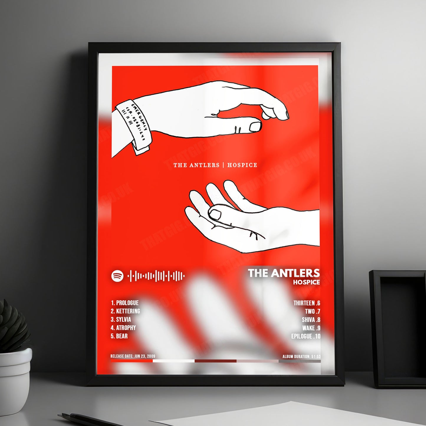 The Antlers "Hospice" Album Cover Poster - with Complete Tracklist