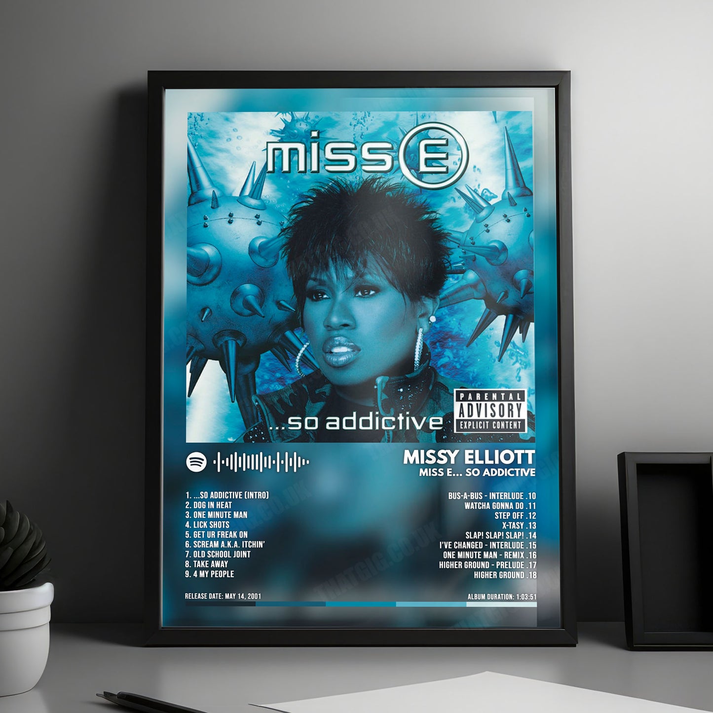 Missy Elliott "Miss E... So Addictive" Album Cover Poster - with Complete Tracklist