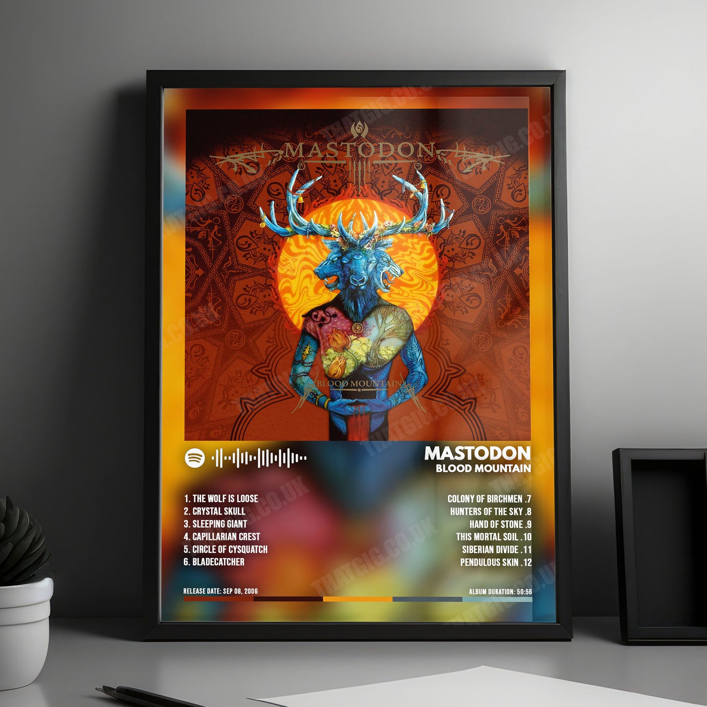 Mastodon "Blood Mountain" Album Cover Poster - with Complete Tracklist