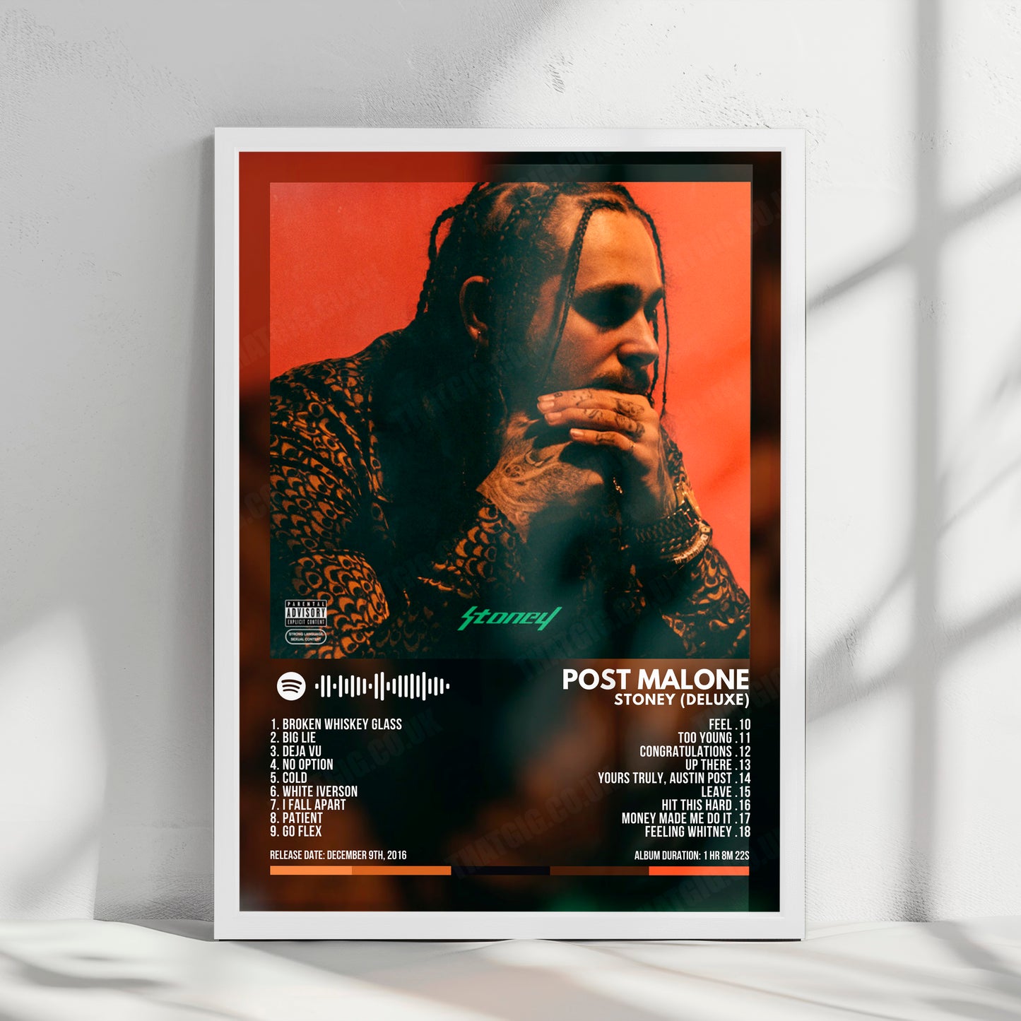 Post Malone "Stoney (Deluxe)" Album Cover Poster - with Complete Tracklist