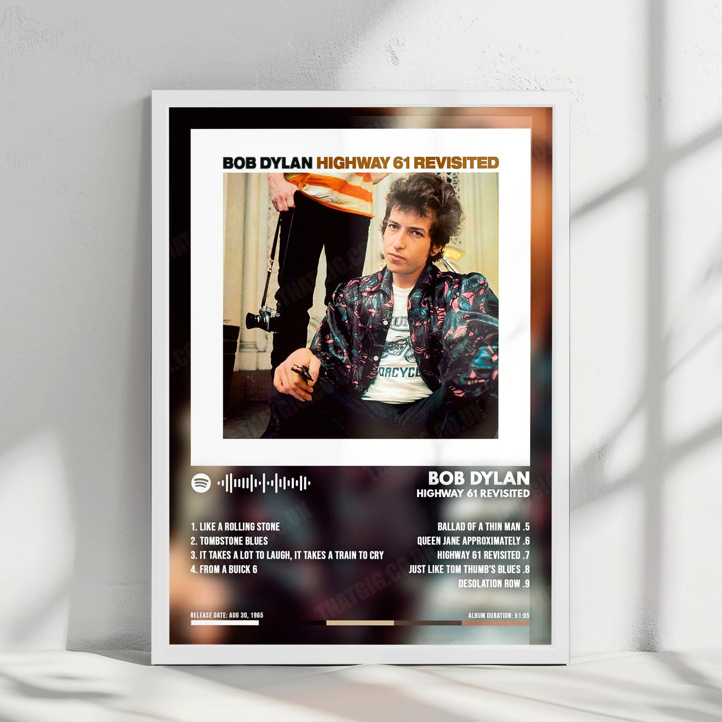 Bob Dylan "Highway 61 Revisited " Album Cover Poster - with Complete Tracklist