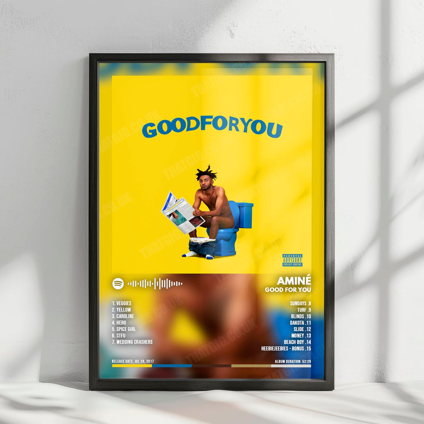 Amine "Good for You" Album Cover Poster - with Complete Tracklist