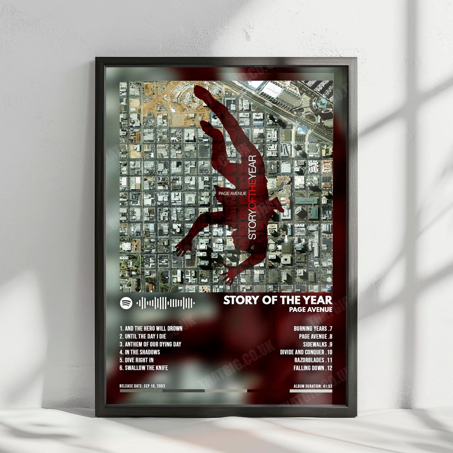 Story Of The Year "Page Avenue" Album Cover Poster - with Complete Tracklist