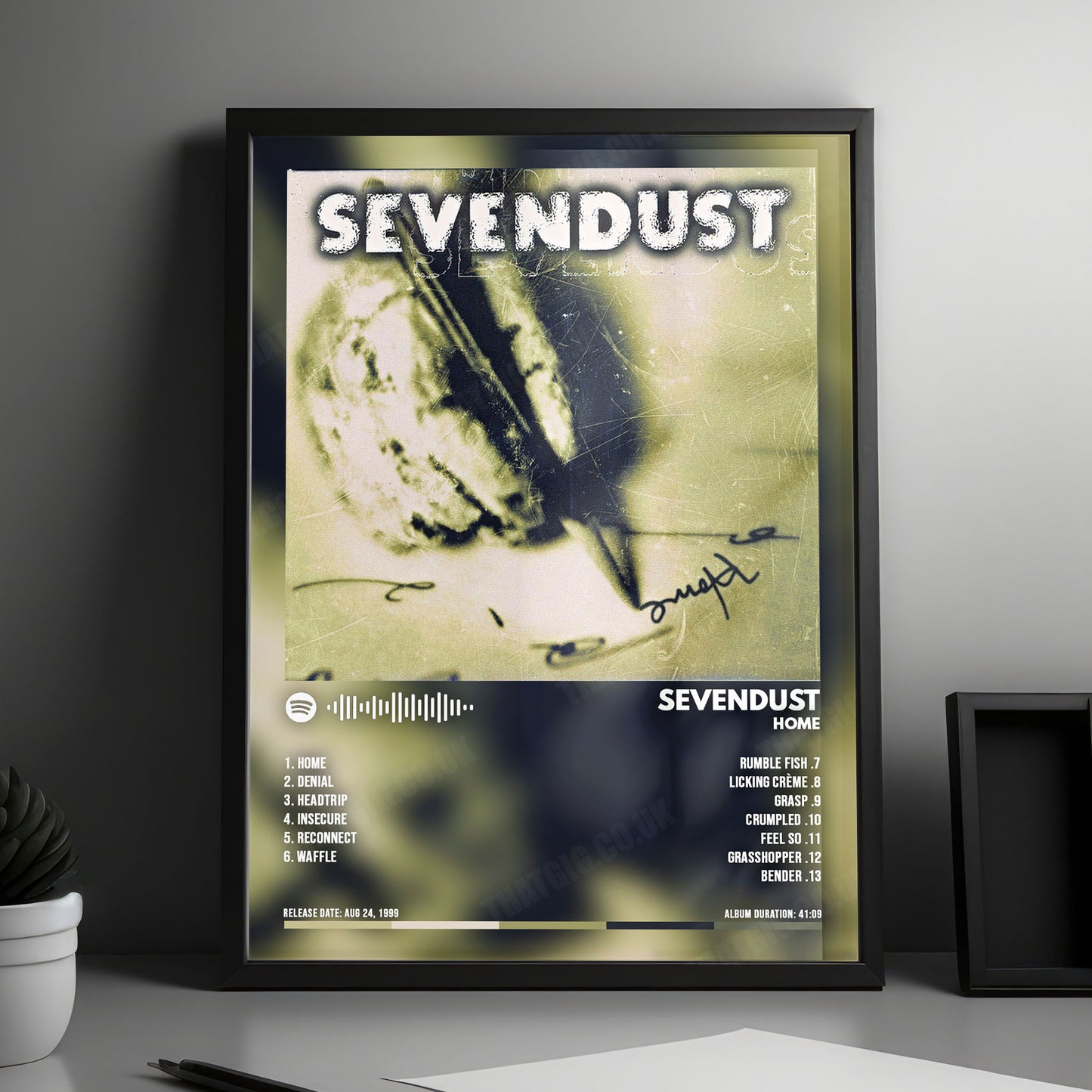 Sevendust "Home " Album Cover Poster - with Complete Tracklist
