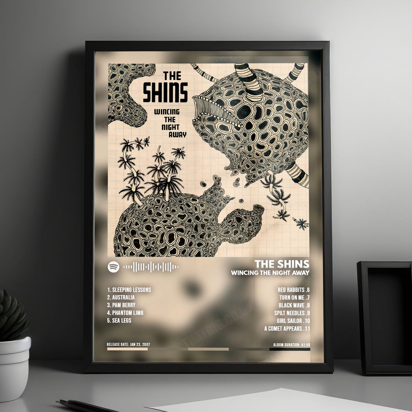 The Shins "Wincing the Night Away" Album Cover Poster - with Complete Tracklist