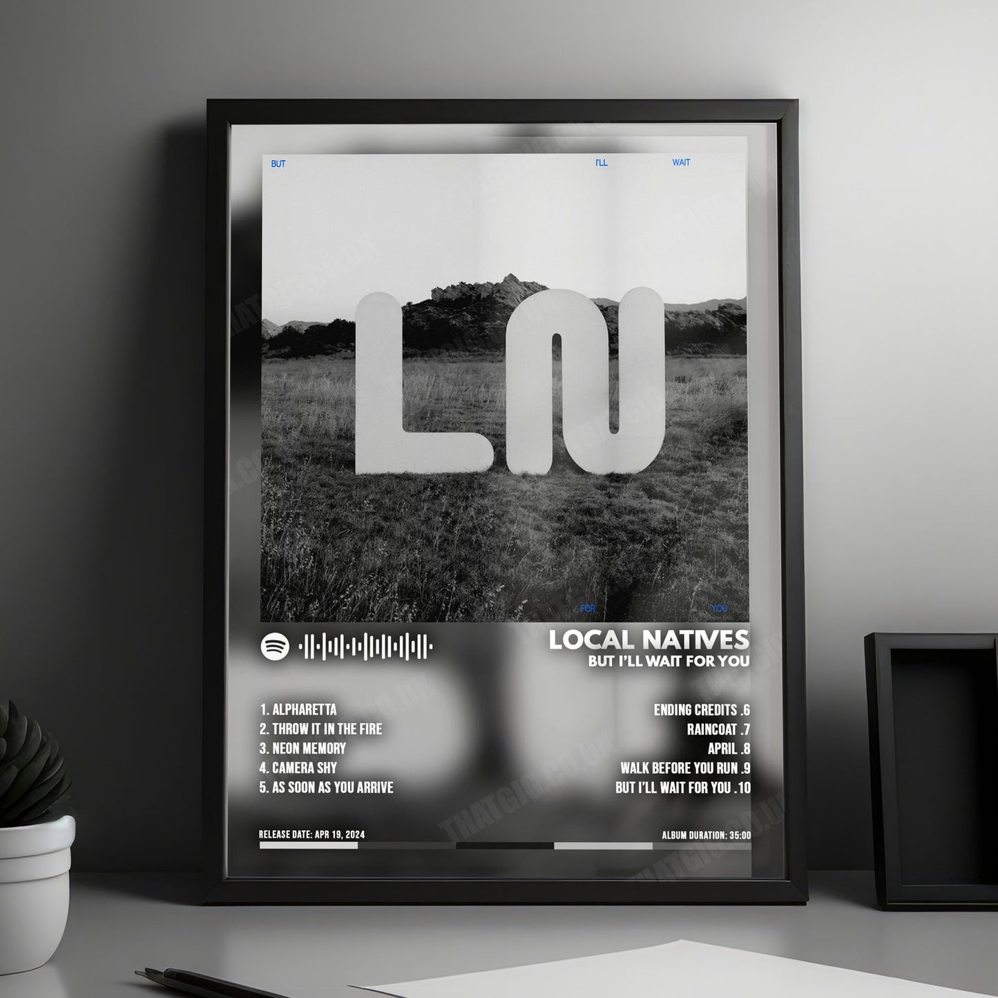 Local Natives "But I'll Wait For You" Album Cover Poster - with Complete Tracklist