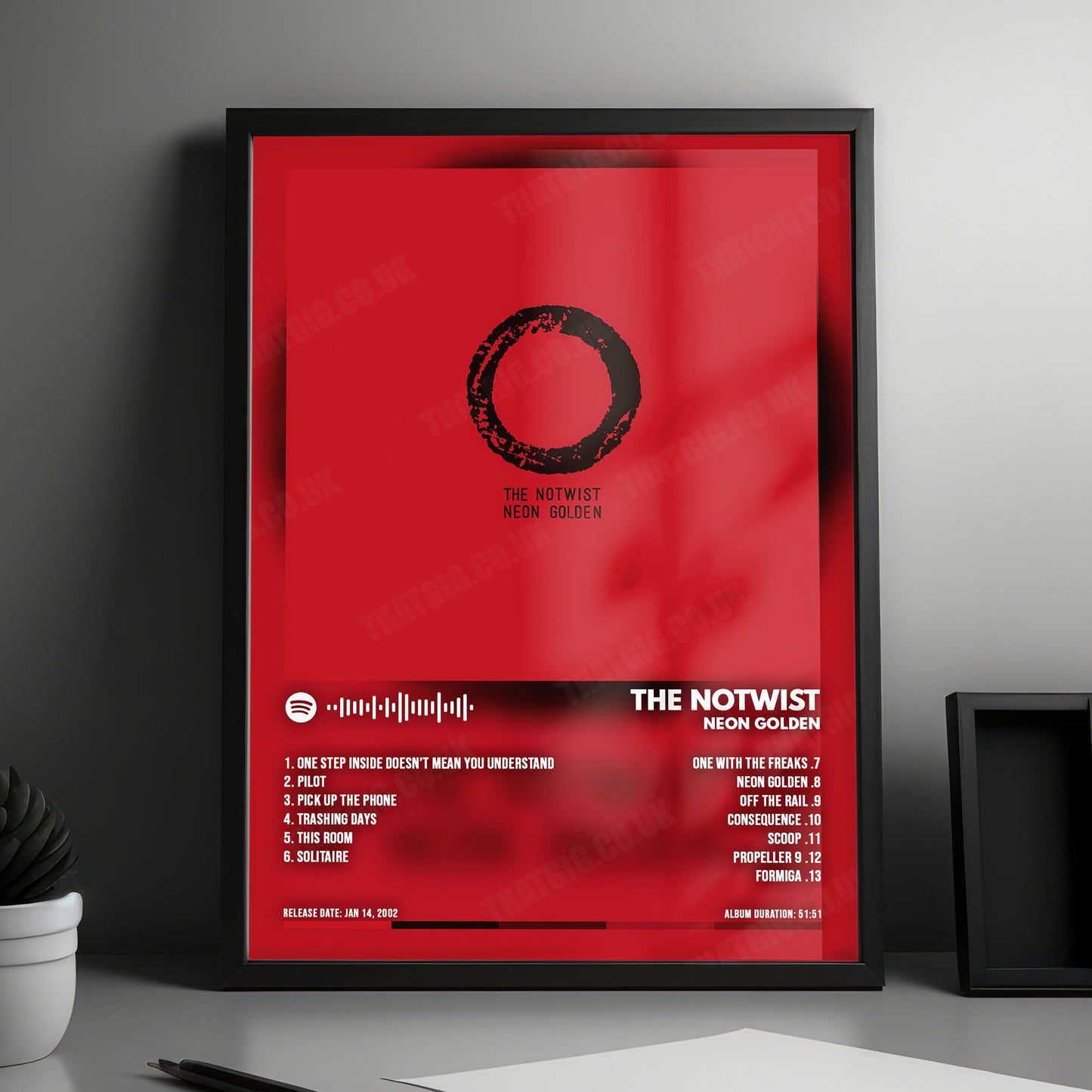 The Notwist "Neon Golden" Album Cover Poster - with Complete Tracklist
