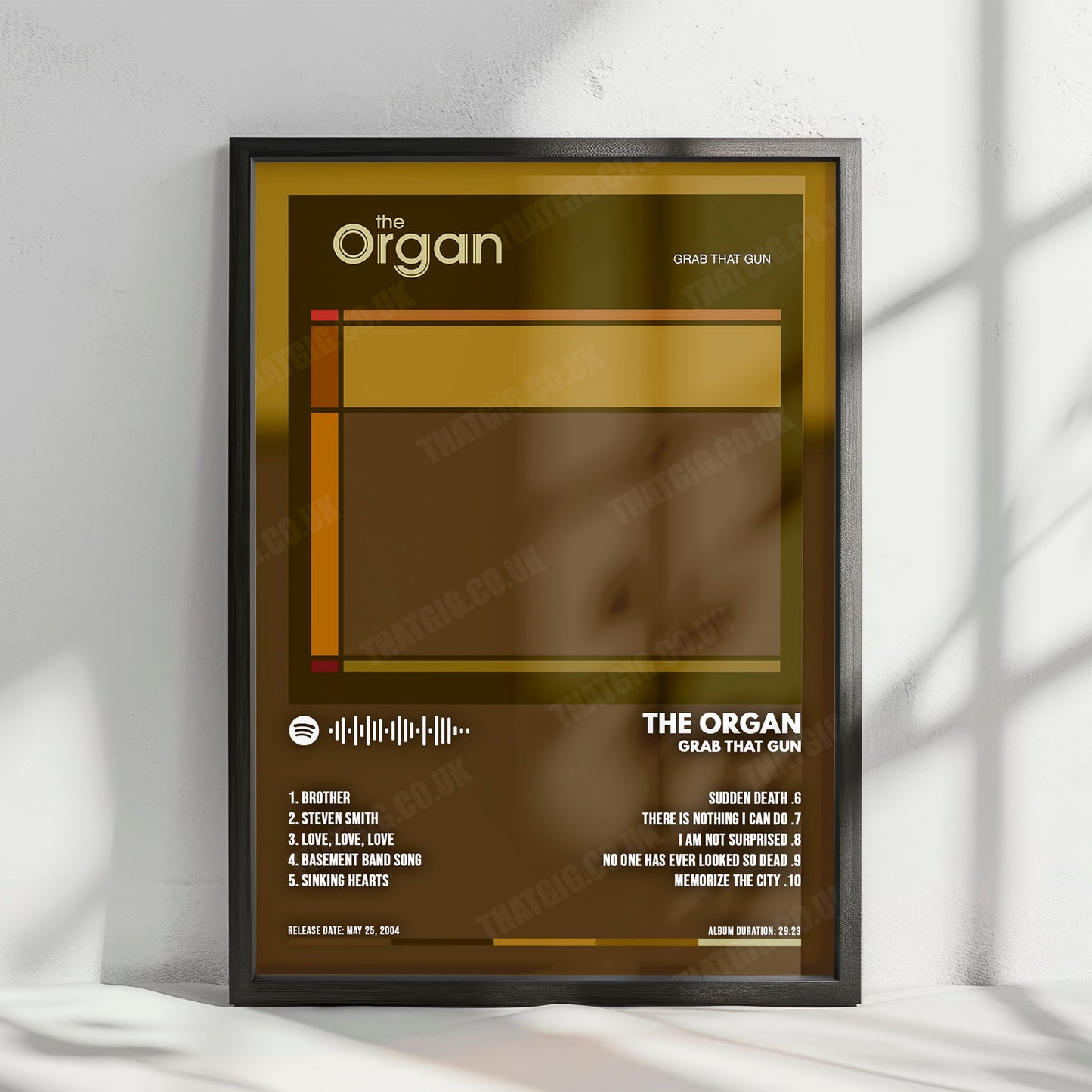 The Organ "Grab That Gun" Album Cover Poster - with Complete Tracklist