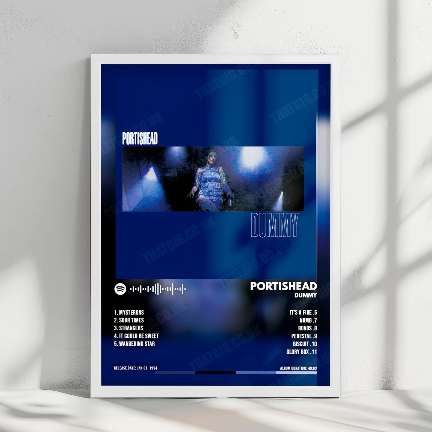 Portishead "Dummy " Album Cover Poster - with Complete Tracklist