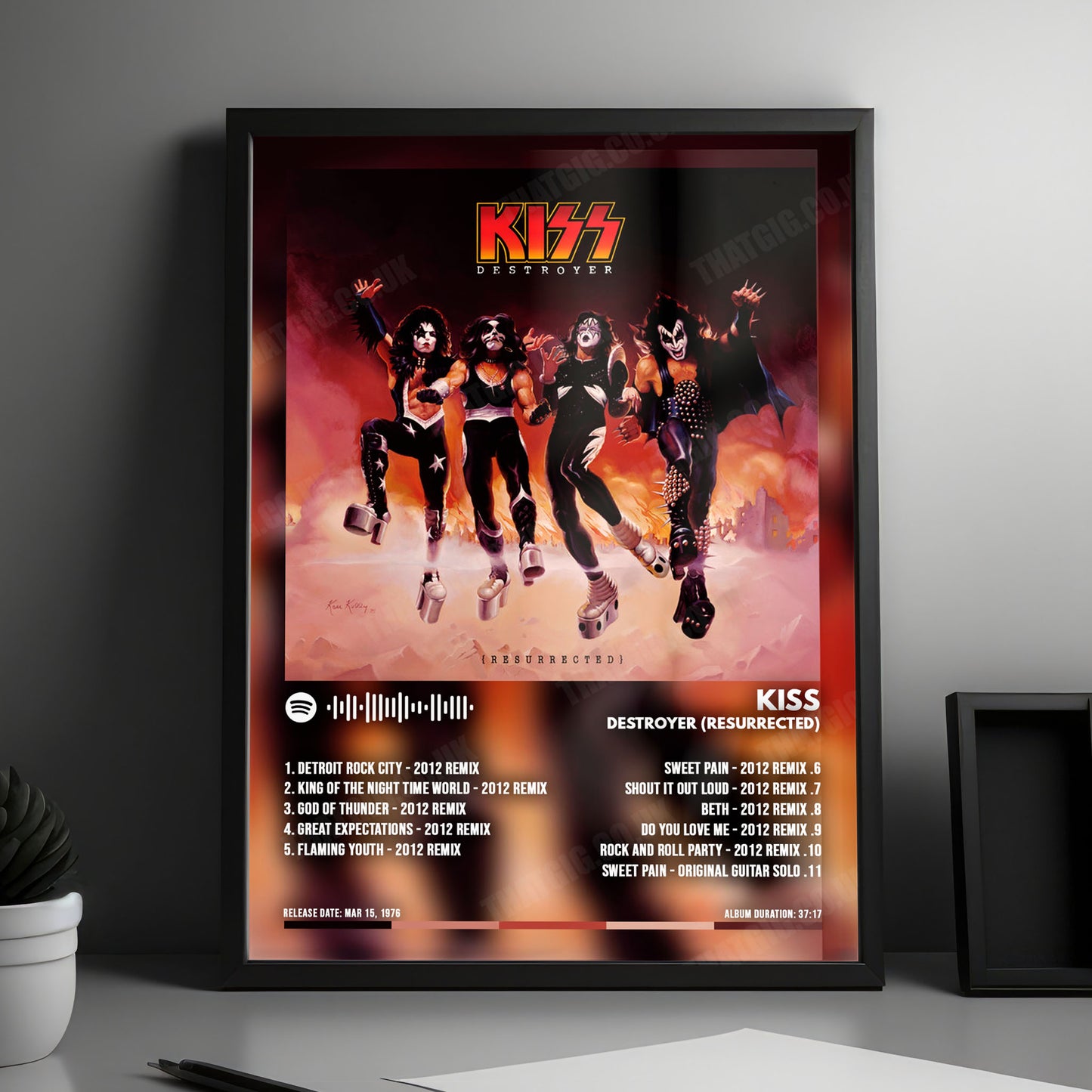 KISS "Destroyer (Resurrected)" Album Cover Poster - with Complete Tracklist