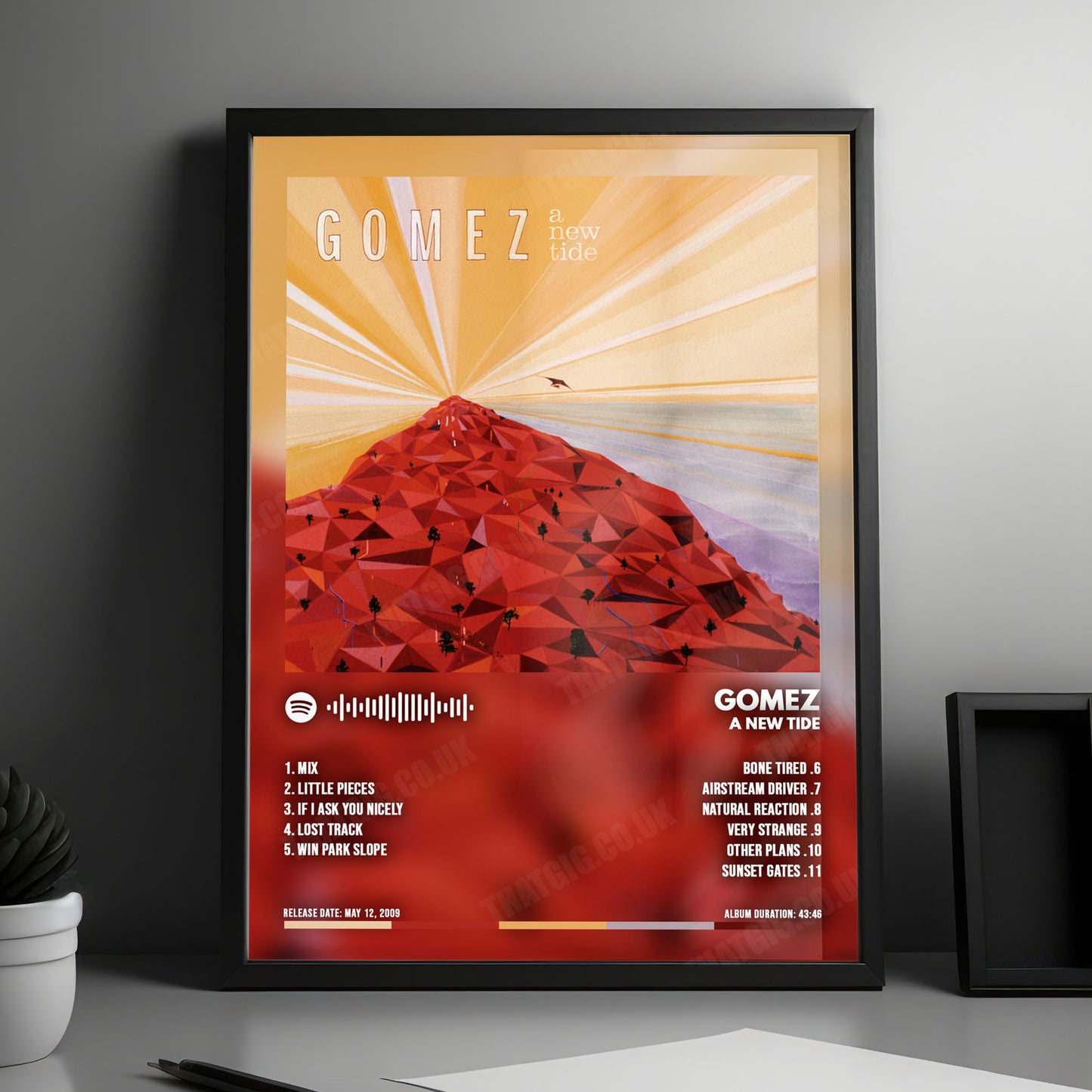 Gomez "A New Tide" Album Cover Poster - with Complete Tracklist