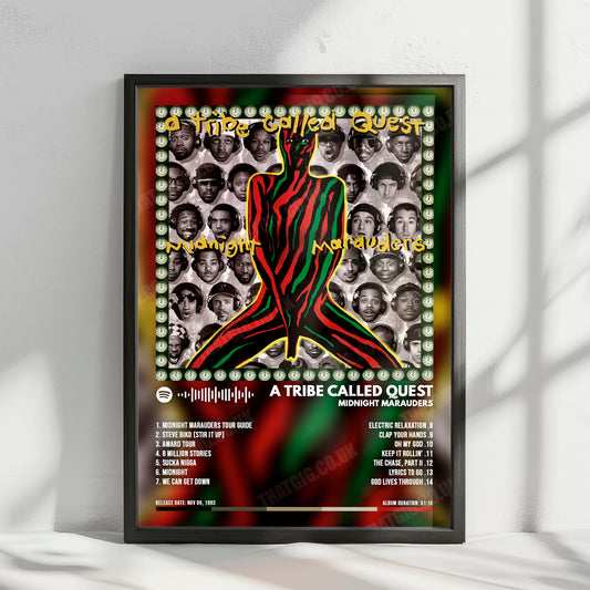 A Tribe Called Quest "Midnight Marauders" Album Cover Poster - with Complete Tracklist