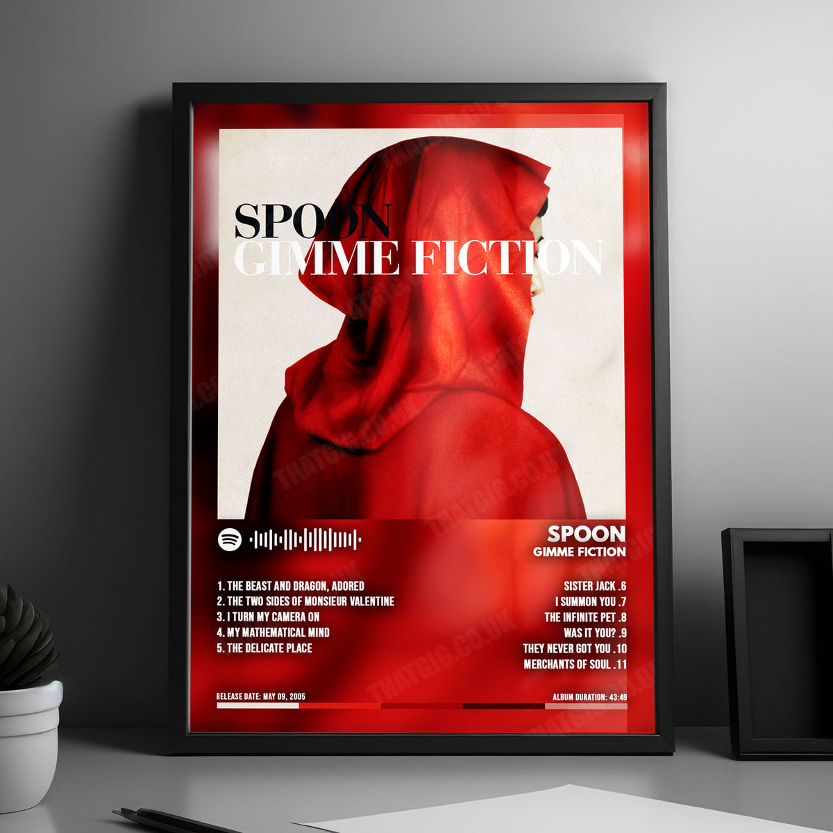 Spoon "Gimme Fiction" Album Cover Poster - with Complete Tracklist