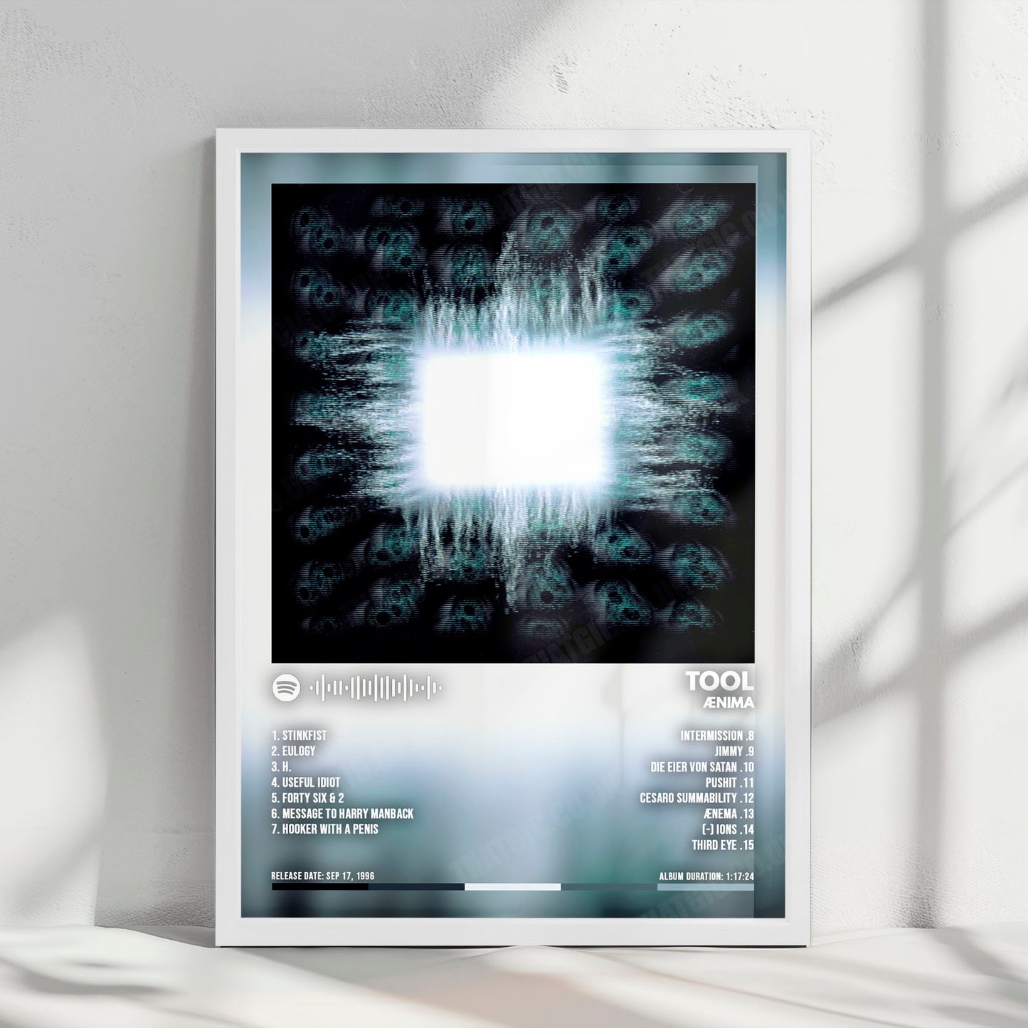 Tool "Ænima" Album Cover Poster - with Complete Tracklist