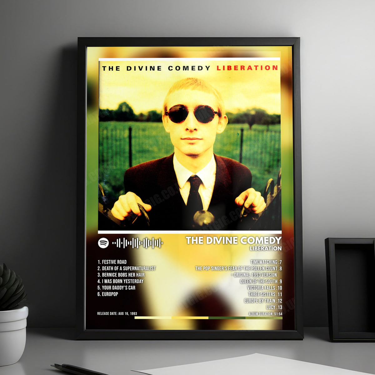 The Divine Comedy "Liberation" Album Cover Poster - with Complete Tracklist
