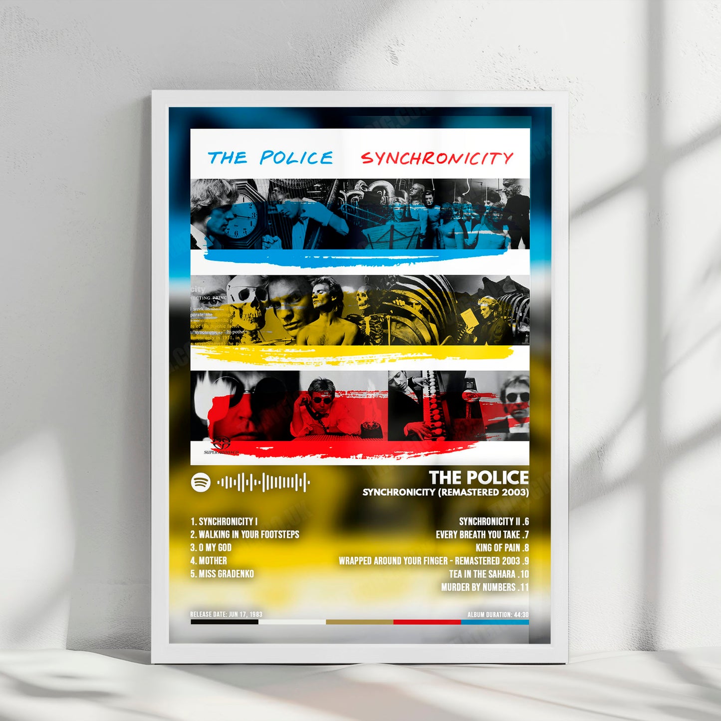 The Police "Synchronicity" Album Cover Poster - with Complete Tracklist