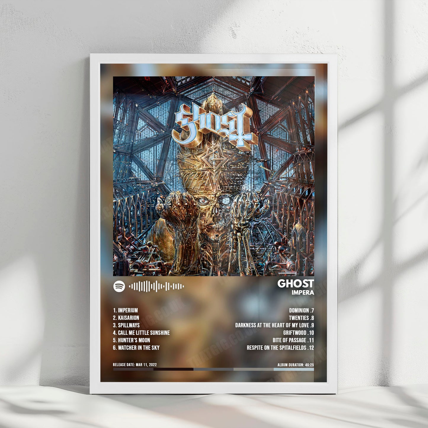 Ghost "Impera " Album Cover Poster - with Complete Tracklist