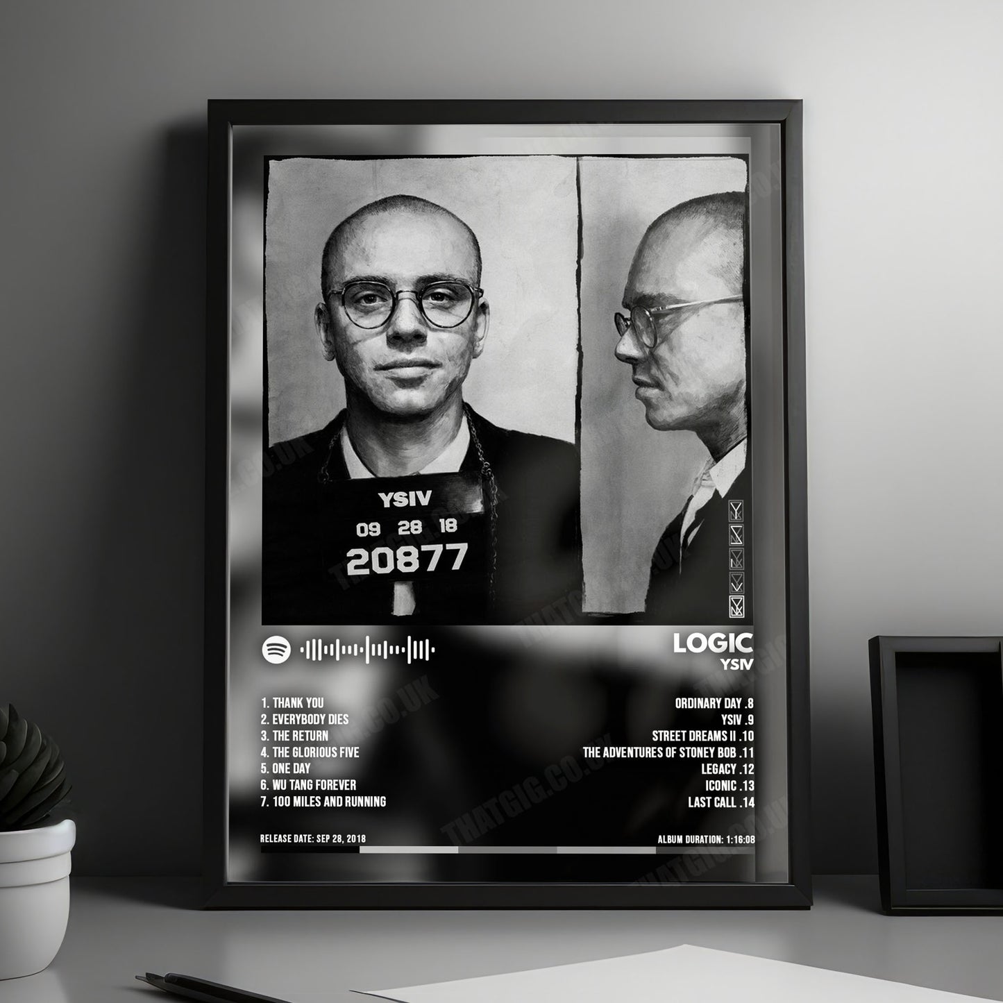 Logic "YSIV" Album Cover Poster - with Complete Tracklist