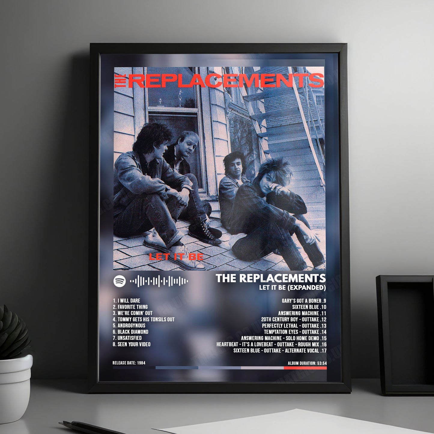 The Replacements "Let It Be" Album Cover Poster - with Complete Tracklist