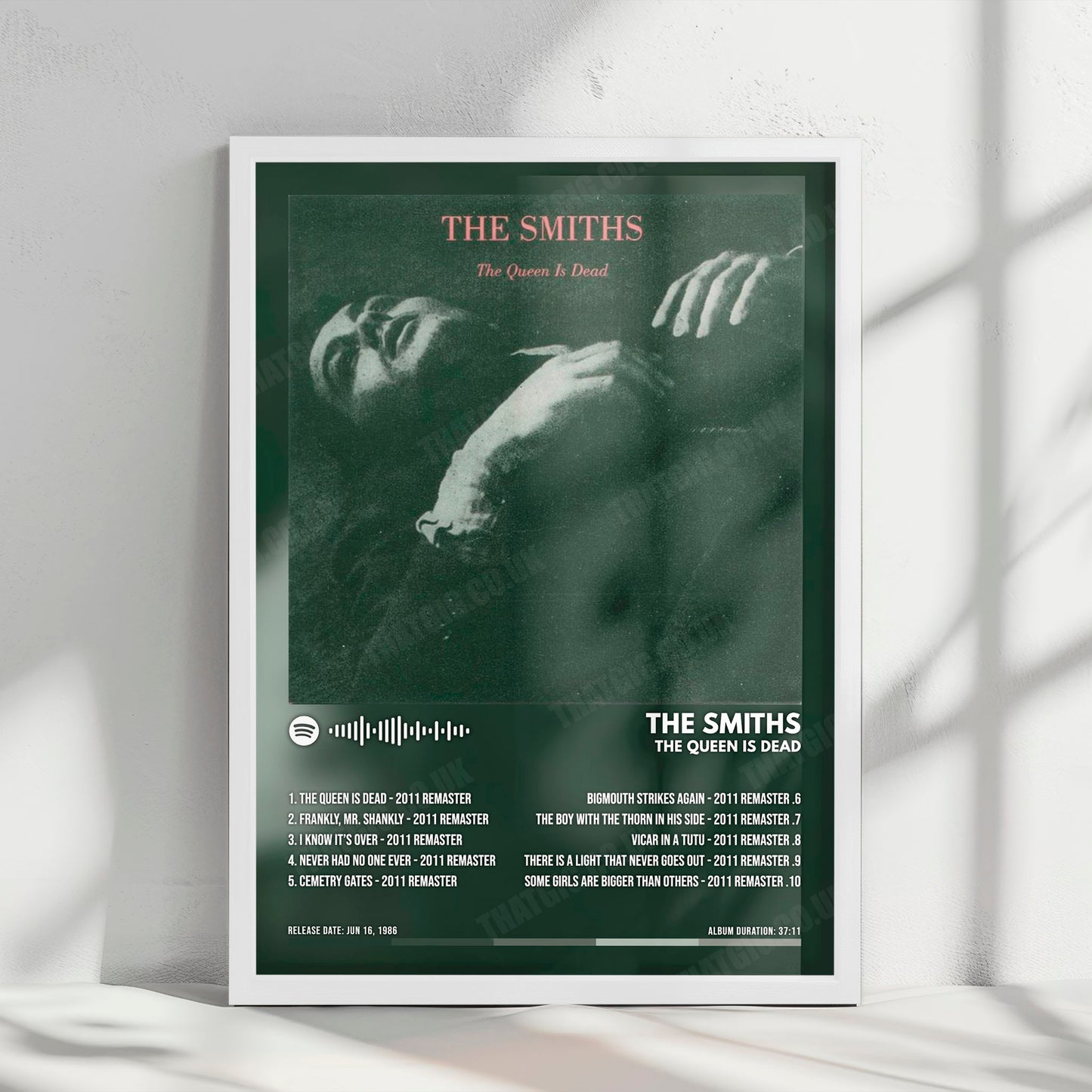 The Smiths "The Queen Is Dead" Album Cover Poster - with Complete Tracklist