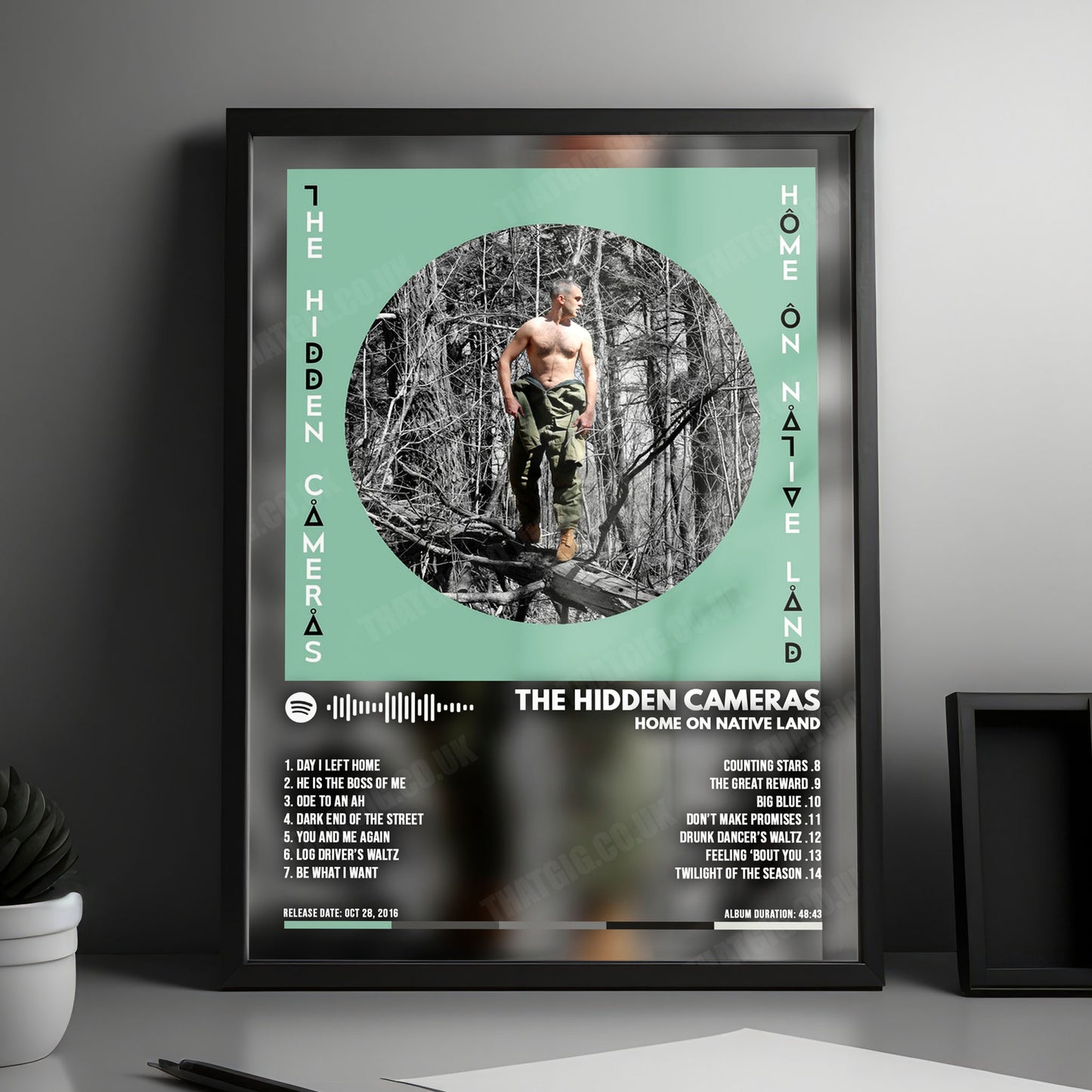 The Hidden Cameras "Home On Native Land" Album Cover Poster - with Complete Tracklist