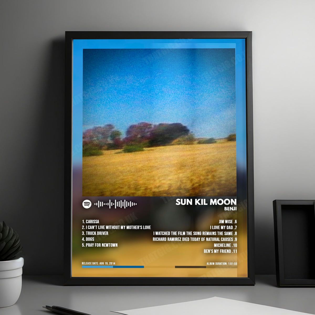 Sun Kil Moon "Benji" Album Cover Poster - with Complete Tracklist