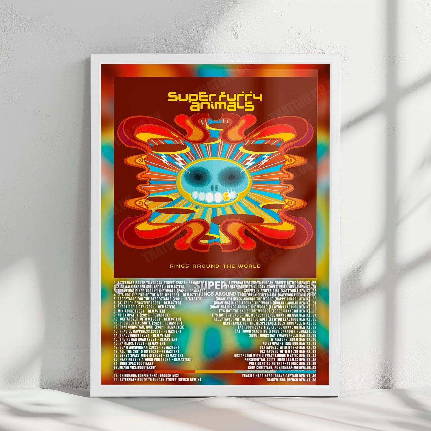 Super Furry Animals "Rings Around the World" Album Cover Poster - with Complete Tracklist