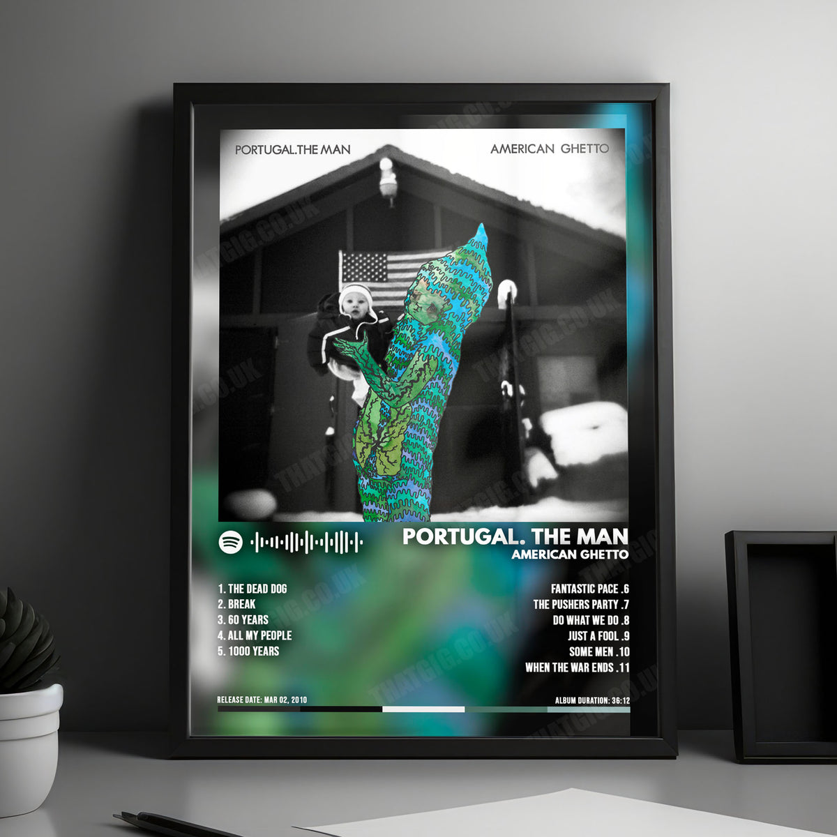 Portugal. The Man "American Ghetto" Album Cover Poster - with Complete Tracklist