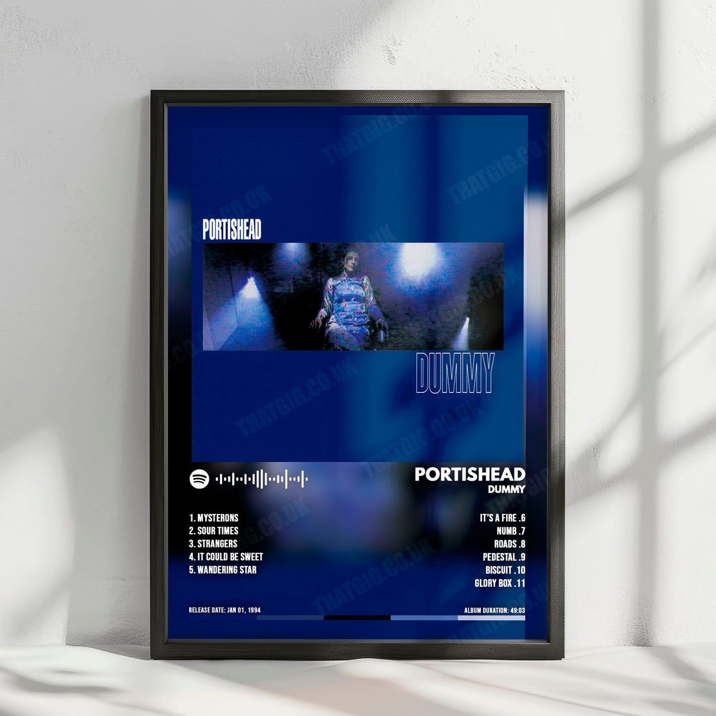 Portishead "Dummy " Album Cover Poster - with Complete Tracklist