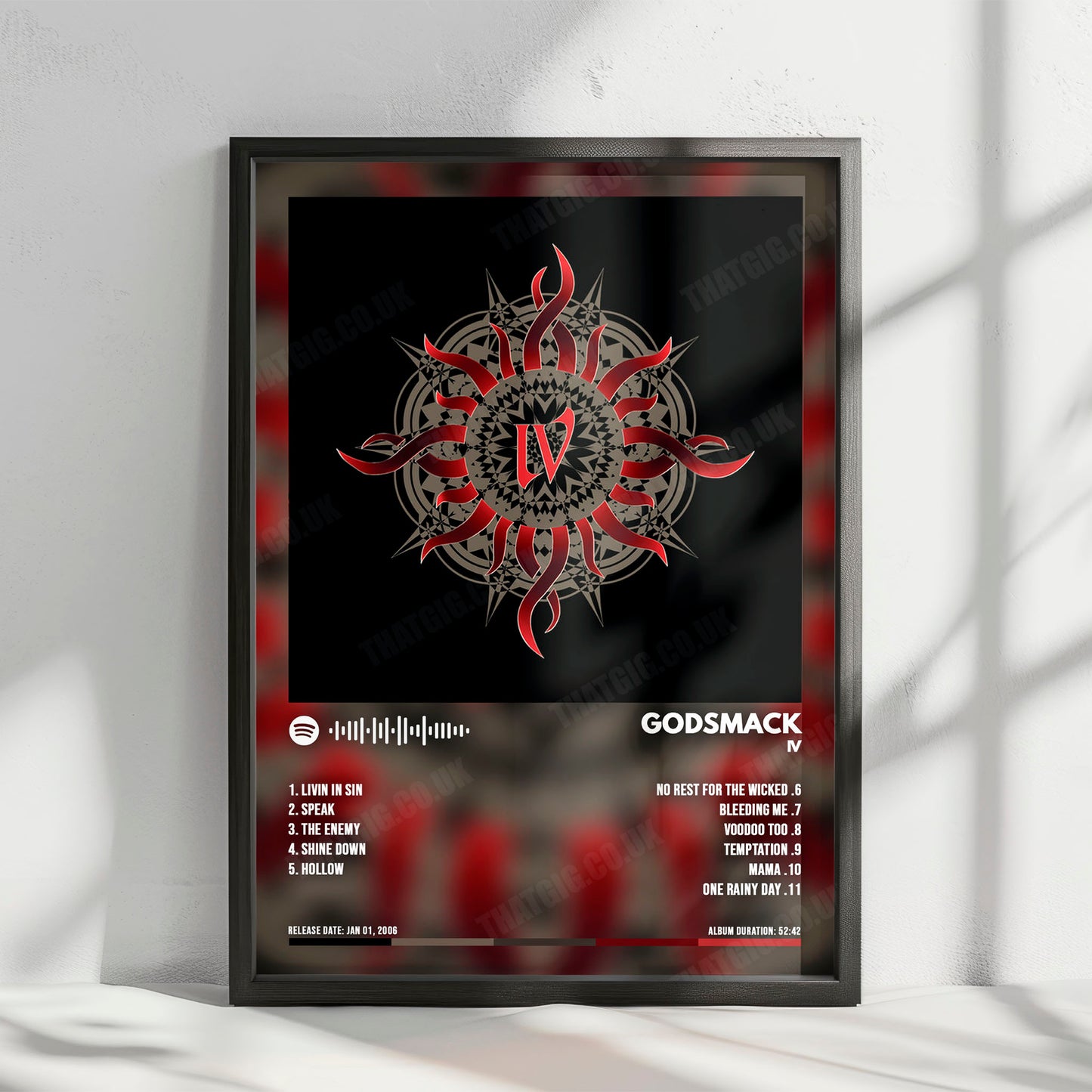 Godsmack "IV " Album Cover Poster - with Complete Tracklist