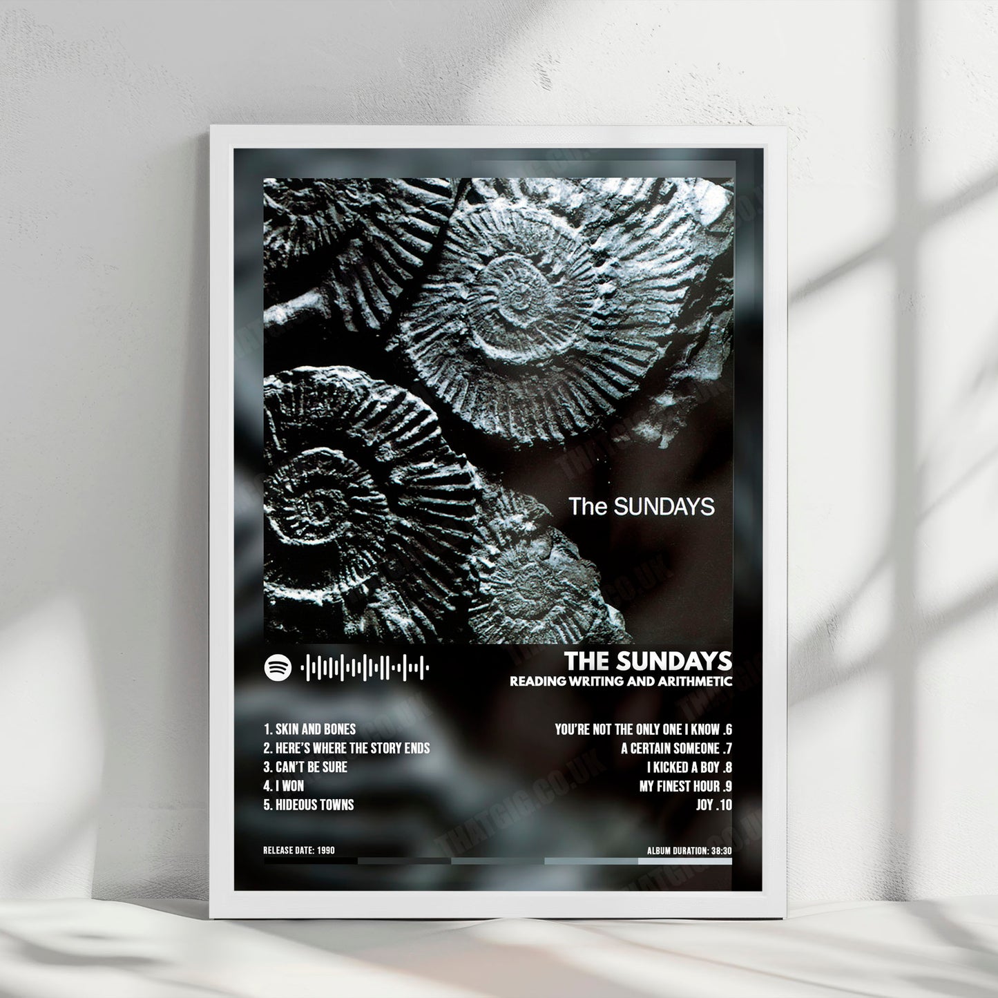 The Sundays "Reading, Writing and Arithmetic" Album Cover Poster - with Complete Tracklist