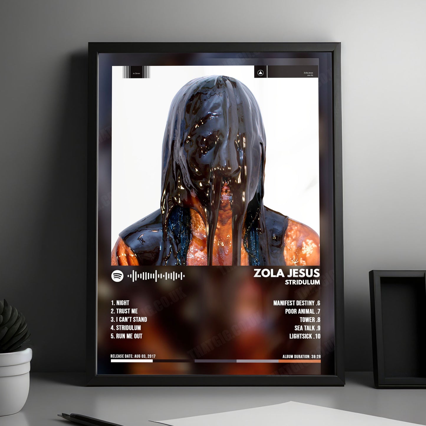 Zola Jesus "Stridulum" Album Cover Poster - with Complete Tracklist