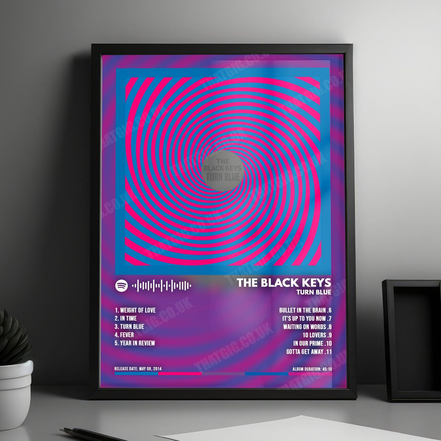 The Black Keys "Turn Blue" Album Cover Poster - with Complete Tracklist