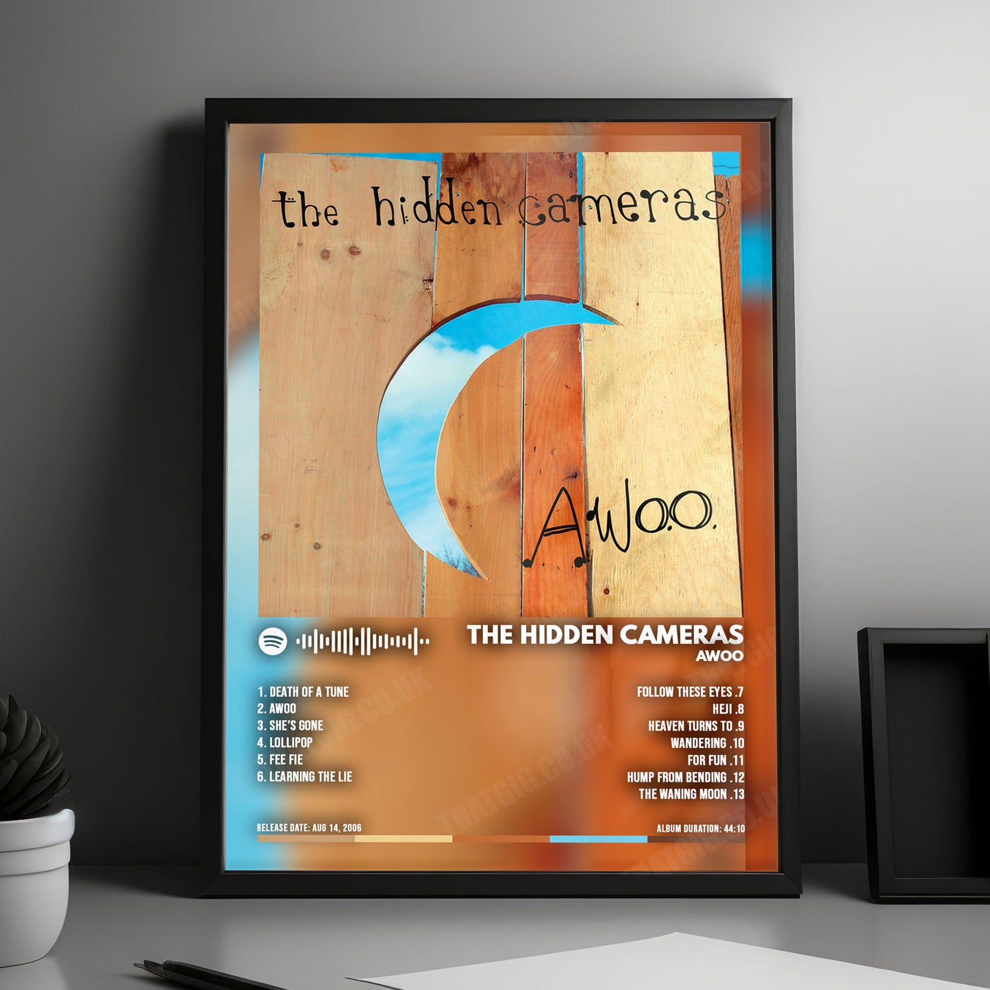 The Hidden Cameras "Awoo" Album Cover Poster - with Complete Tracklist