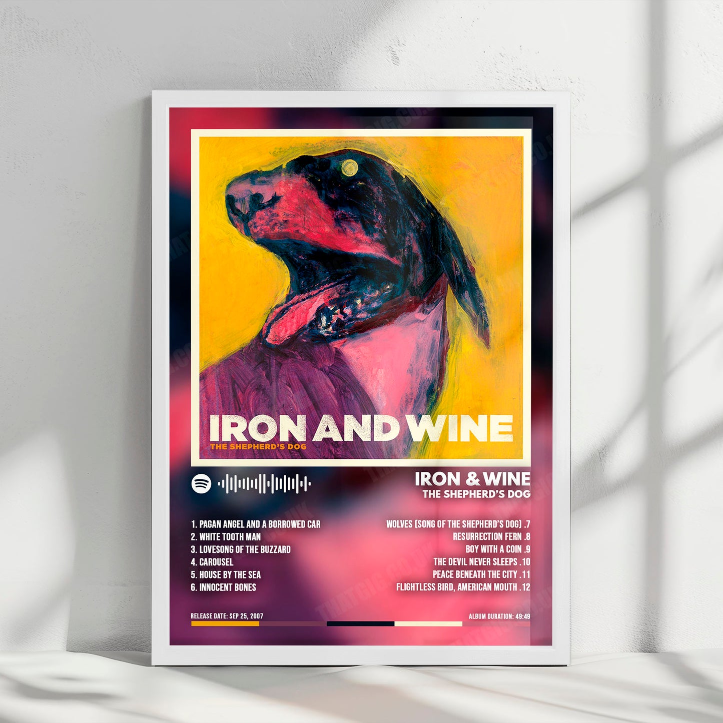 Iron & Wine "Our Endless Numbered Days" Album Cover Poster - with Complete Tracklist