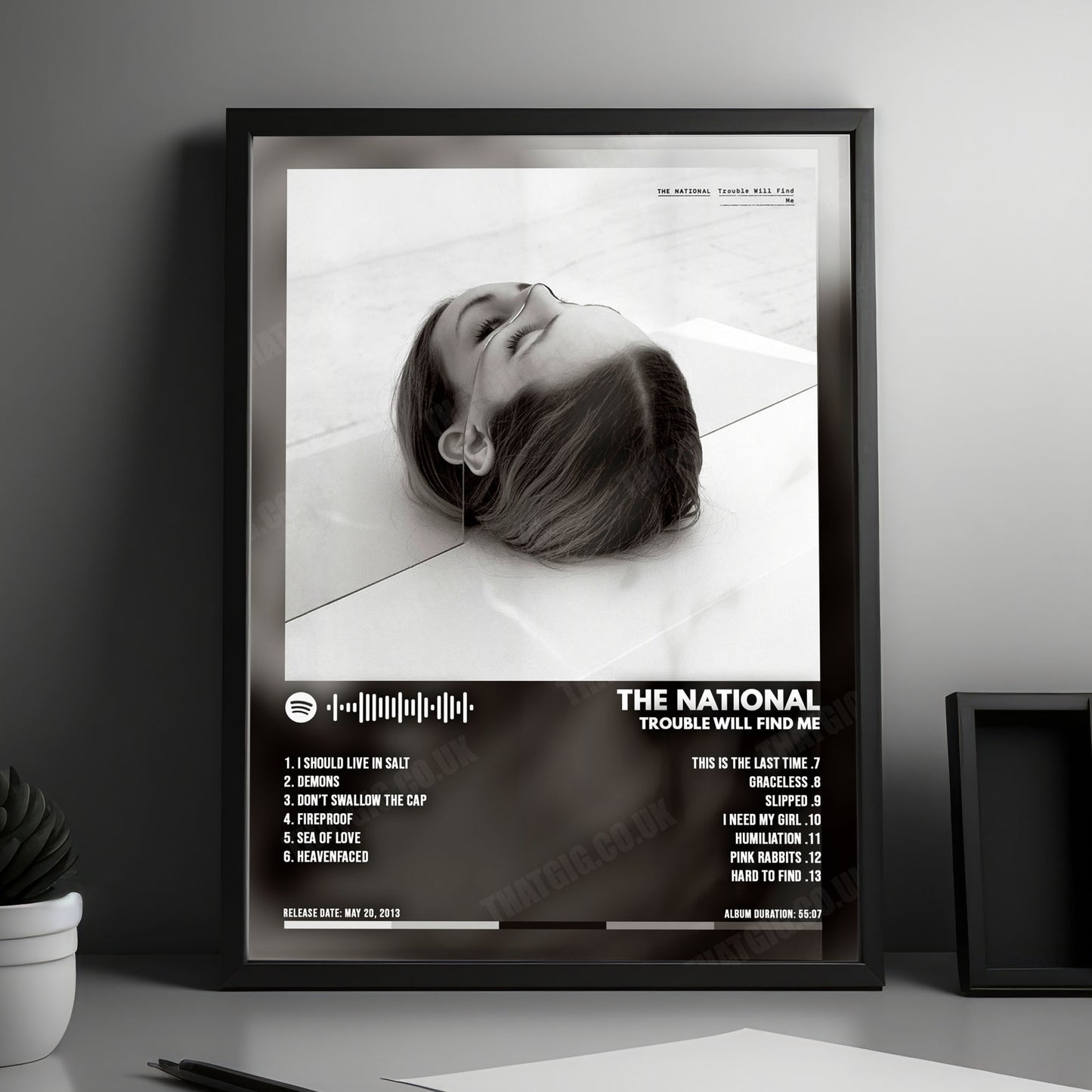 The National "Trouble Will Find Me" Album Cover Poster - with Complete Tracklist