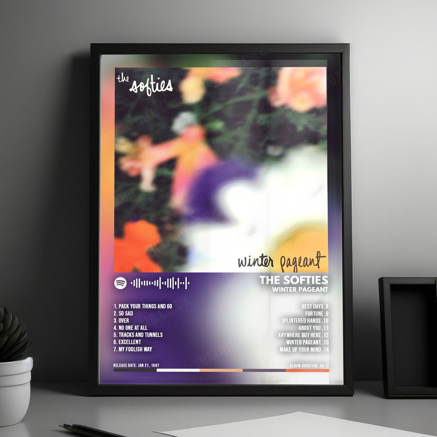 The Softies "Winter Pageant" Album Cover Poster - with Complete Tracklist
