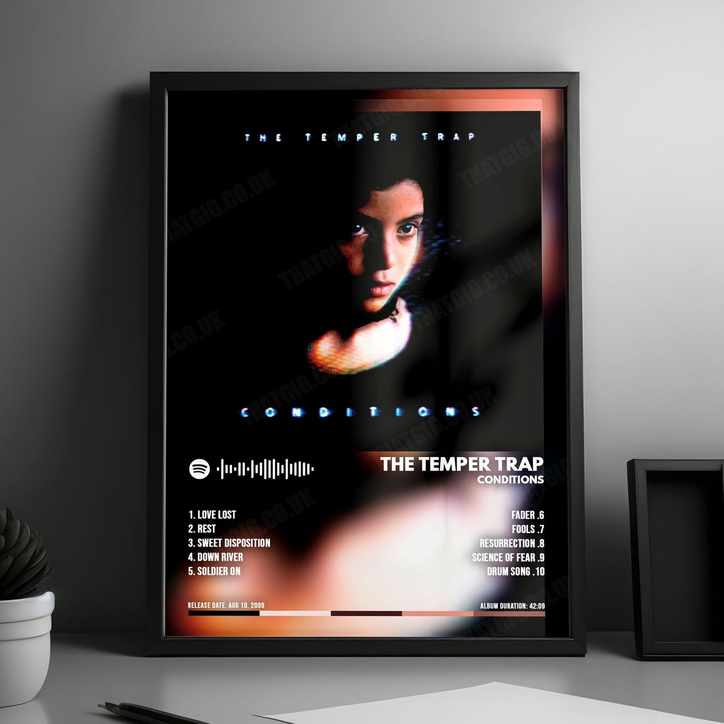 The Temper Trap "Conditions" Album Cover Poster - with Complete Tracklist