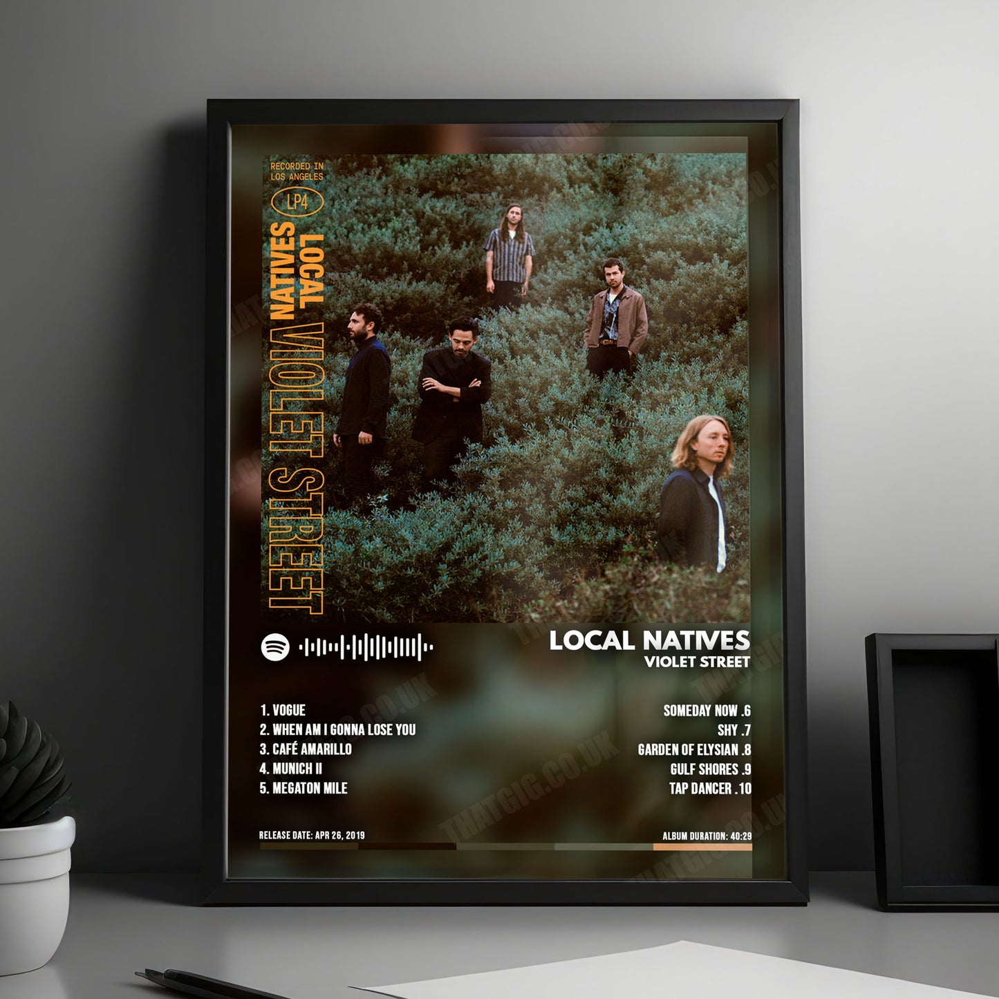 Local Natives "Violet Street" Album Cover Poster - with Complete Tracklist