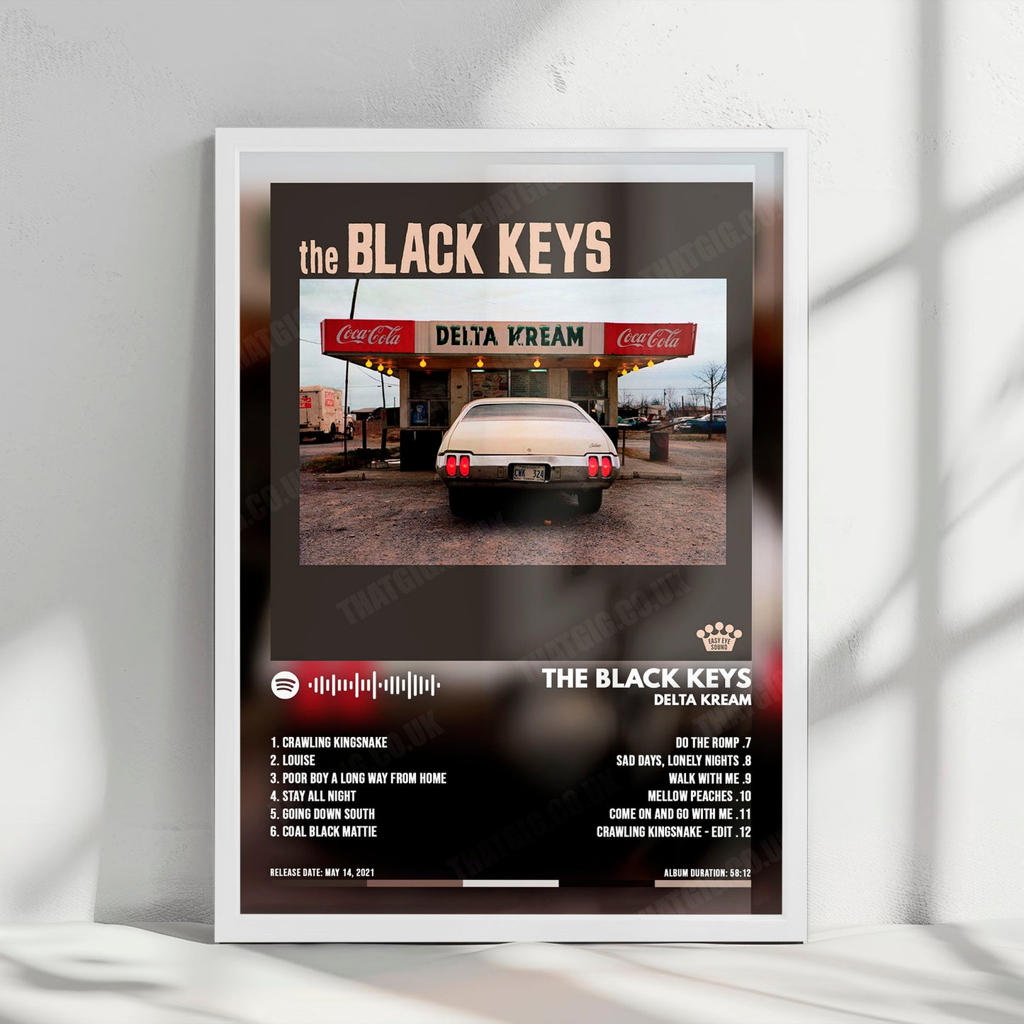 The Black Keys "Delta Kream" Album Cover Poster - with Complete Tracklist