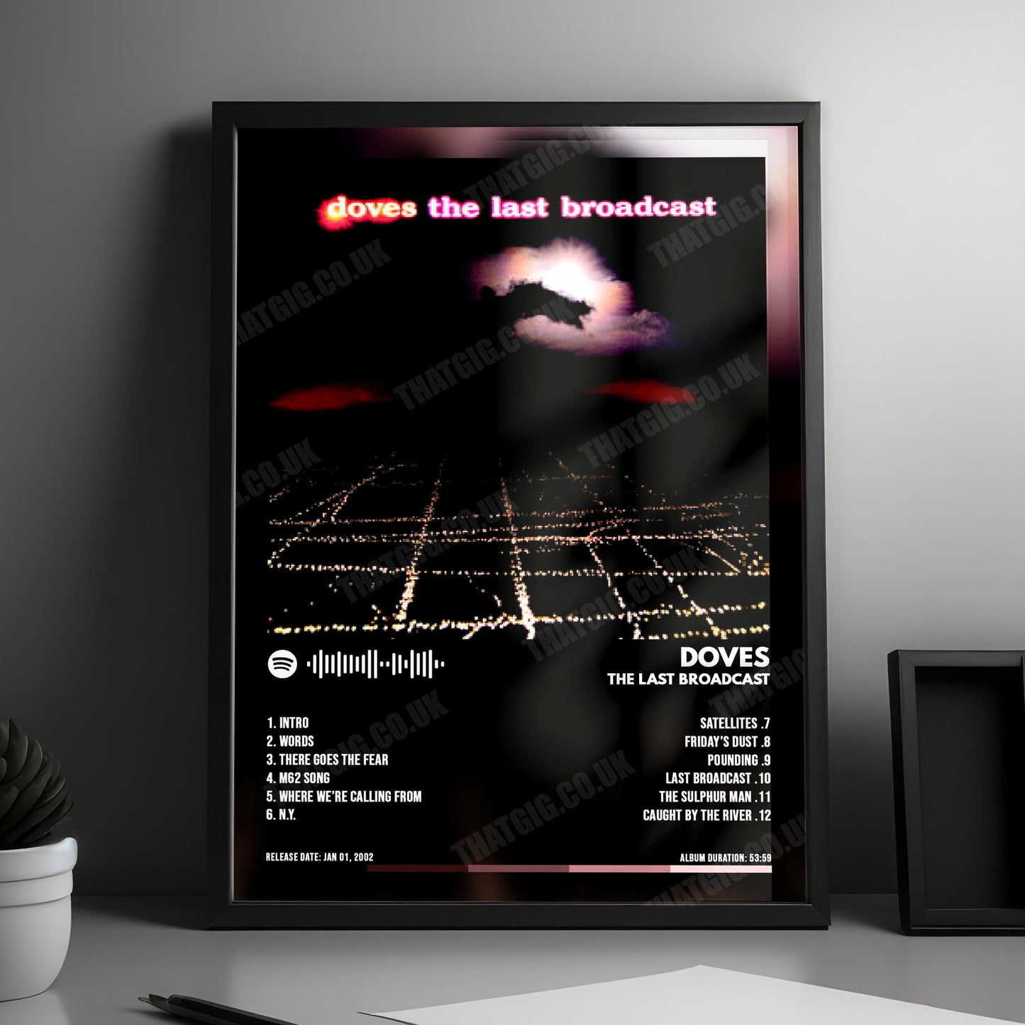 Doves "The Last Broadcast" Album Cover Poster - with Complete Tracklist