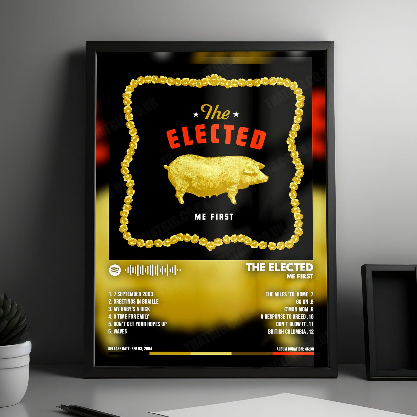 The Elected "Me First" Album Cover Poster - with Complete Tracklist