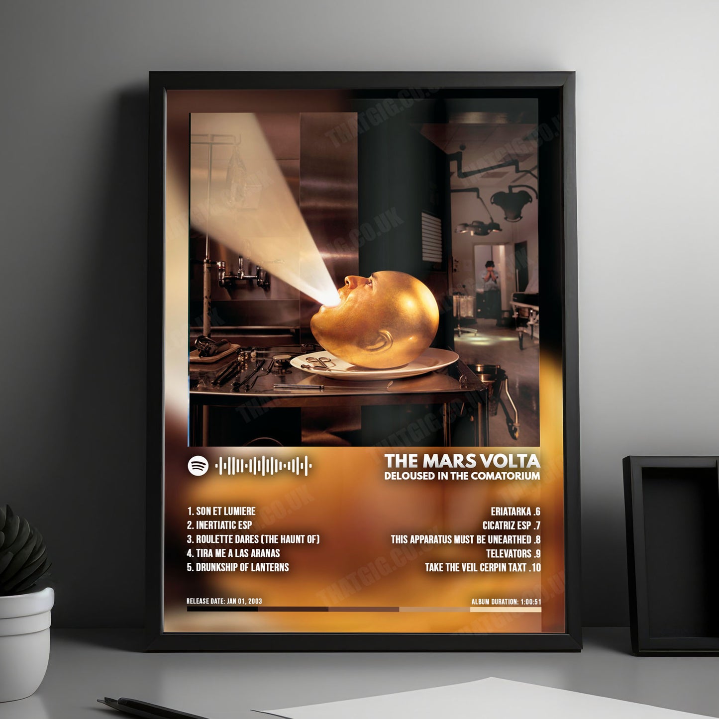 The Mars Volta "Deloused in the Comatorium" Album Cover Poster - with Complete Tracklist