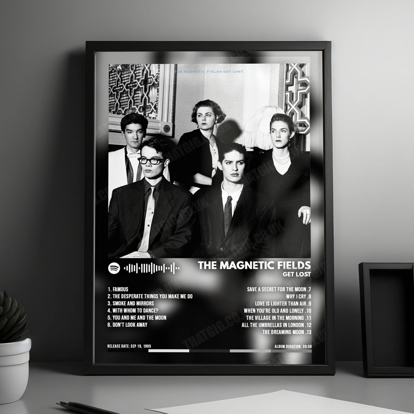 The Magnetic Fields "Get Lost" Album Cover Poster - with Complete Tracklist
