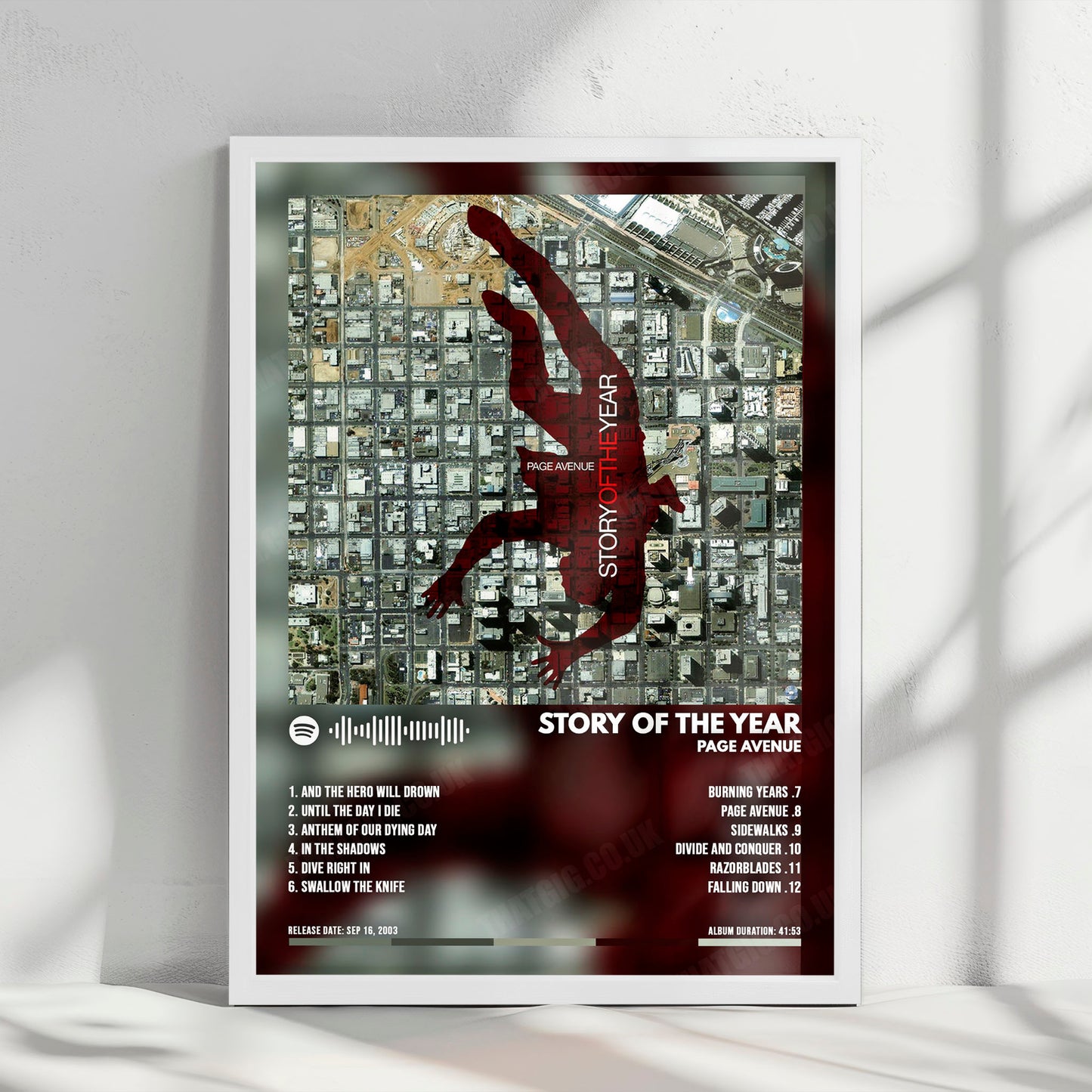 Story Of The Year "Page Avenue" Album Cover Poster - with Complete Tracklist