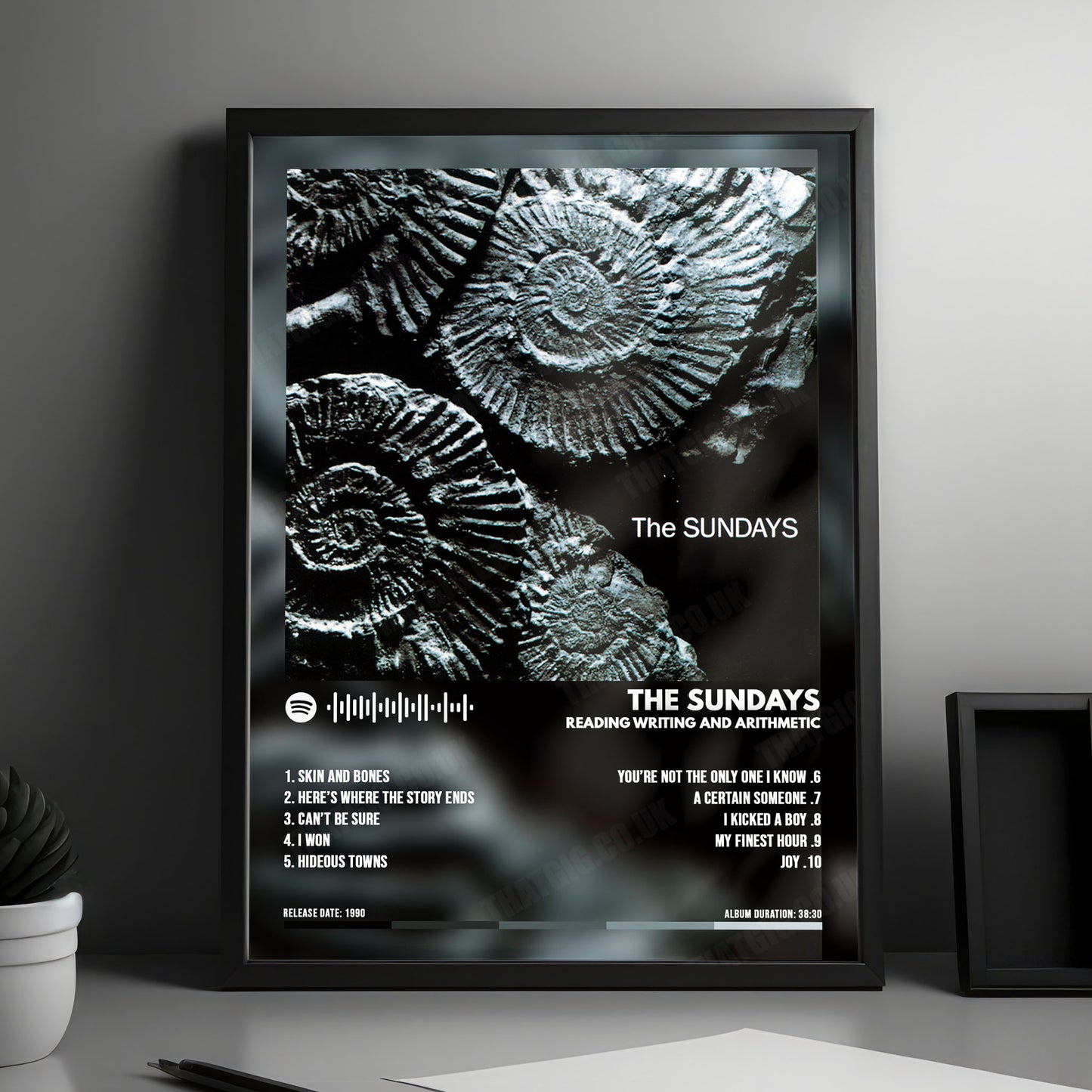 The Sundays "Reading, Writing and Arithmetic" Album Cover Poster - with Complete Tracklist