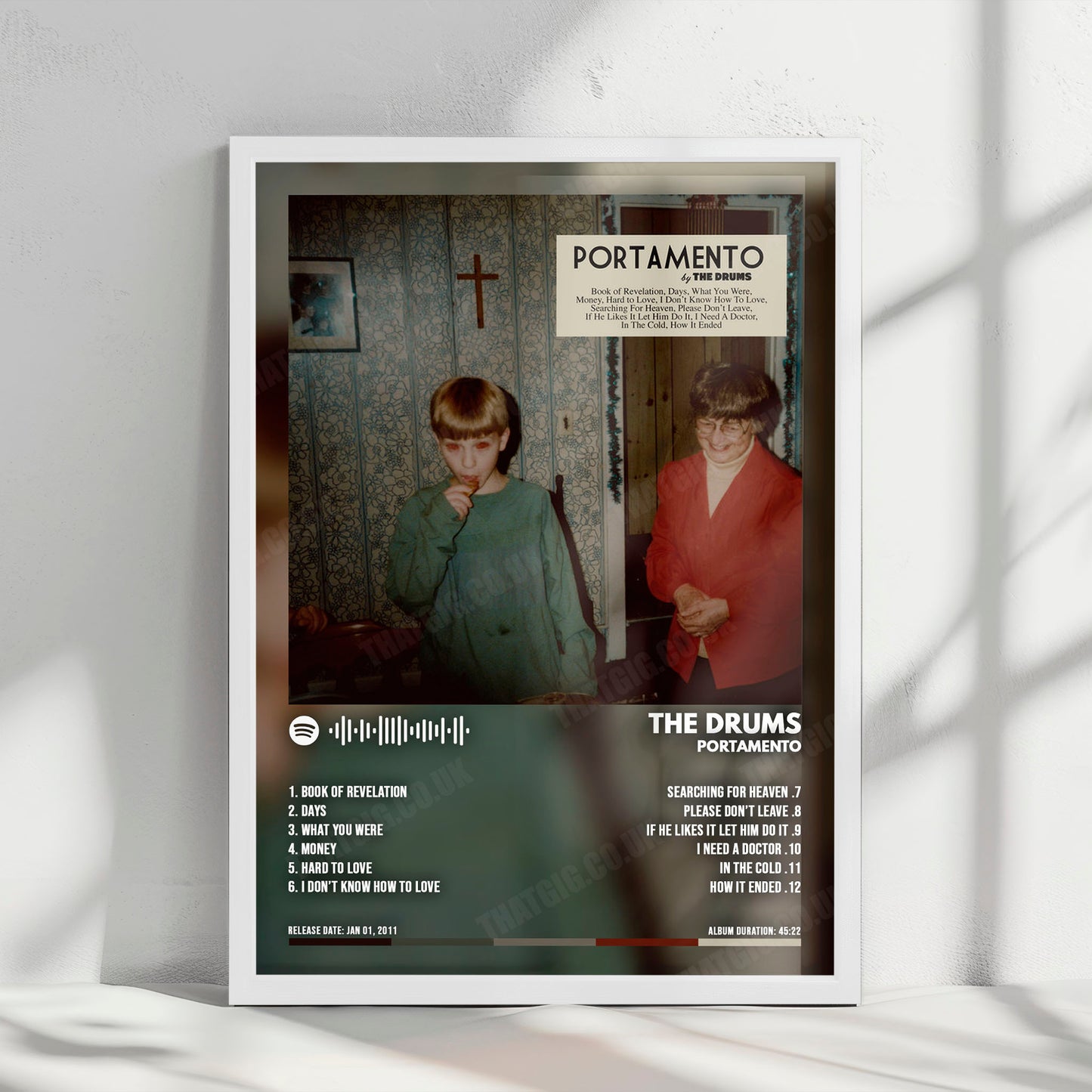 The Drums "Portamento" Album Cover Poster - with Complete Tracklist