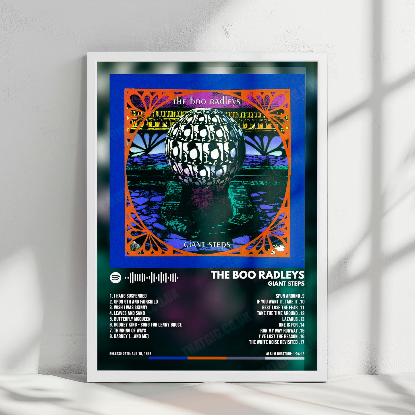 The Boo Radleys "Giant Steps" Album Cover Poster - with Complete Tracklist