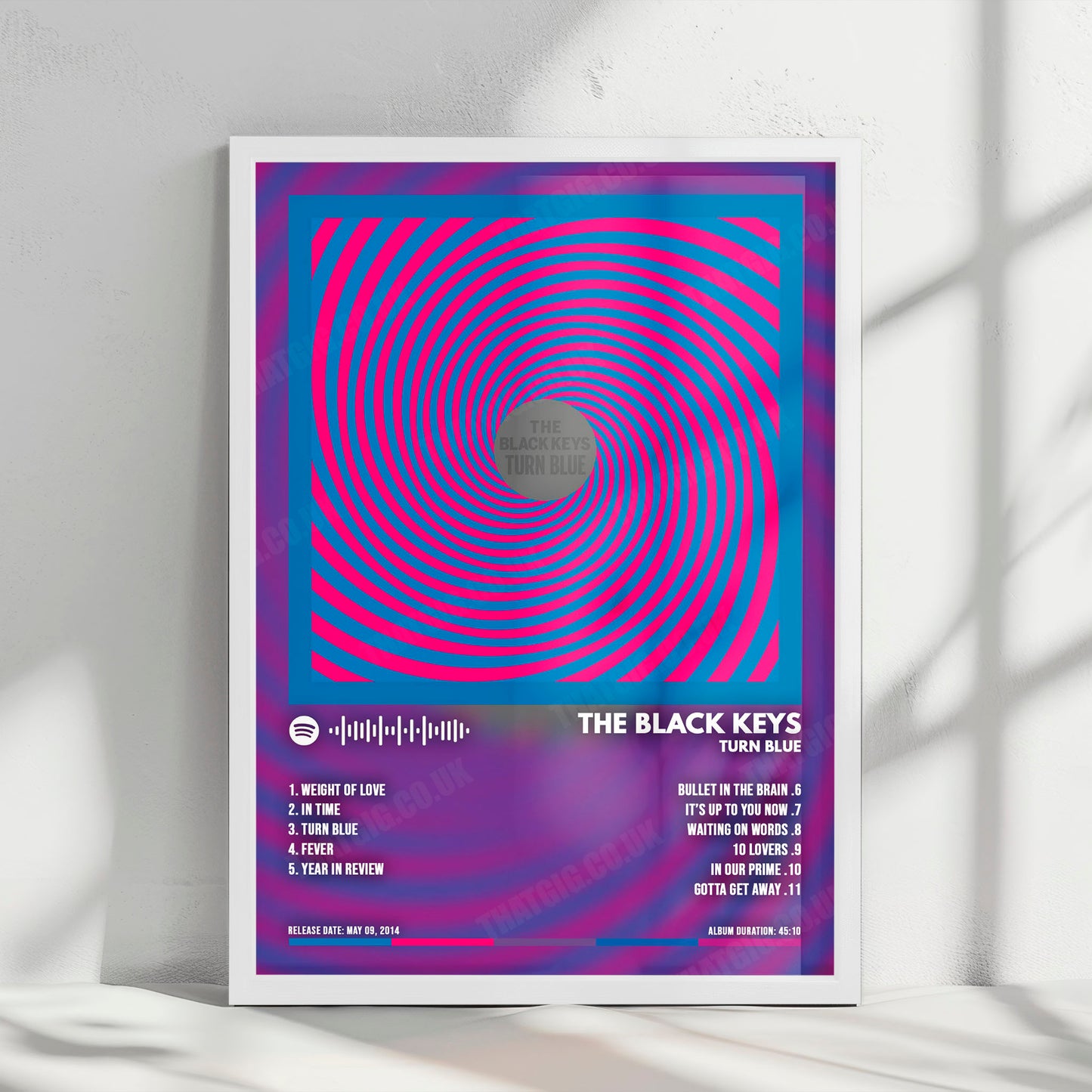 The Black Keys "Turn Blue" Album Cover Poster - with Complete Tracklist